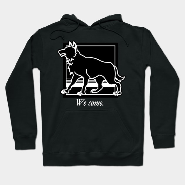 WOT Wolf Classic Chapter Icon With Quote Hoodie by Mandra
